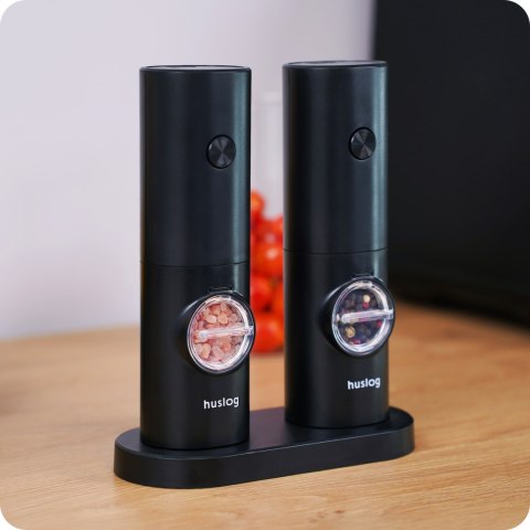 Huslog Zestaw młynków elektrycznych z ładowaniem na USB