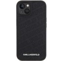 Karl Lagerfeld nakładka do iPhone 15 6,1" KLHCP15SPQKPMK czarna HC QUILTED K PATTERN