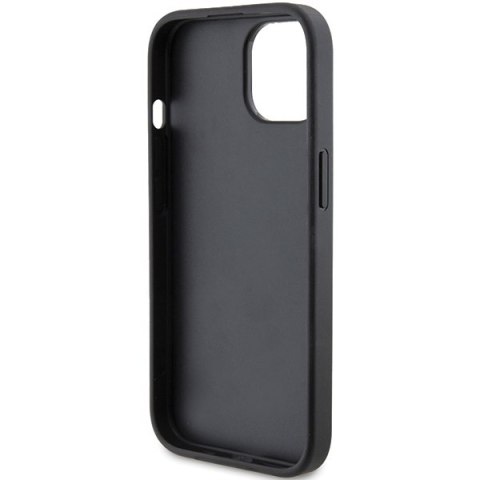 Karl Lagerfeld nakładka do iPhone 15 6,1" KLHCP15SPQKPMK czarna HC QUILTED K PATTERN