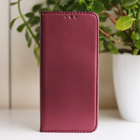 Etui Smart Magnetic do Motorola Moto E15 / G05 burgundowe