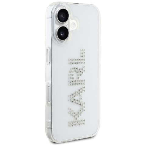 Karl Lagerfeld Nakładka HC IML Rhinestones Logo do iPhone 16 Przezroczysta