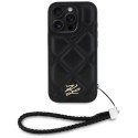 Karl Lagerfeld Nakładka HC Quilted PU Initial Logo & Chain Strap do iPhone 16 Pro Czarna