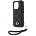 Karl Lagerfeld Nakładka HC Quilted PU Initial Logo & Chain Strap do iPhone 16 Pro Czarna
