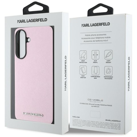 Karl Lagerfeld Nakładka HC Saffiano Metal Logo do Samsung Galaxy A56 Różowa