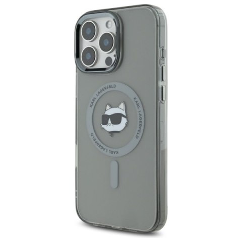 Karl Lagerfeld nakładka do iPhone 16 Pro Max 6,9" KLHMP16XHLSCHK czarna Hardcase IML Metal Choupette Head MagSafe