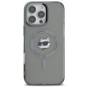 Karl Lagerfeld nakładka do iPhone 16 Pro Max 6,9" KLHMP16XHLSCHK czarna Hardcase IML Metal Choupette Head MagSafe