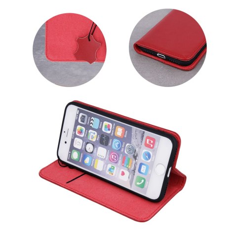 Etui skórzane Smart Pro do iPhone 17 6,3" bordowe