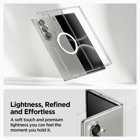 Spigen nakładka AirSkin MagSafe do Samsung Galaxy Z Fold 7 przezroczysta biała