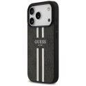 Guess nakładka 4G Printed Stripes MagSafe do iPhone 17 Pro czarna