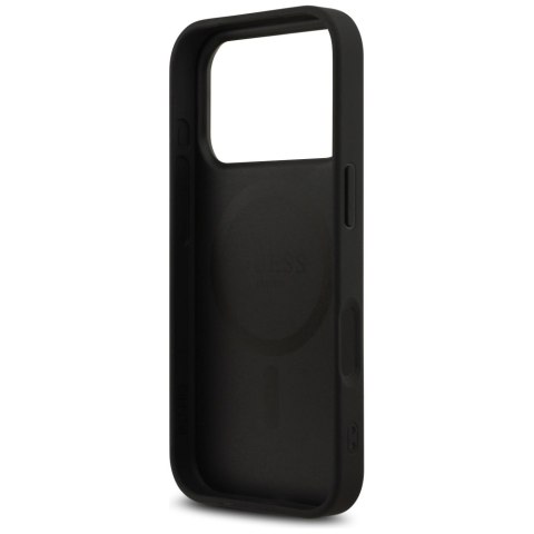 Guess nakładka 4G Printed Stripes MagSafe do iPhone 17 Pro czarna