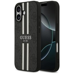 Guess nakładka 4G Printed Stripes MagSafe do iPhone 17 czarna