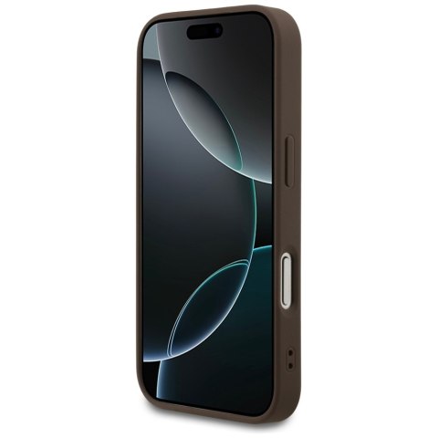 Guess nakładka 4G Small Classic Logo MagSafe do iPhone 17 Pro brązowa