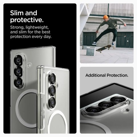 Spigen nakładka AirSkin MagSafe do Samsung Galaxy Z Fold 7 przezroczysta biała
