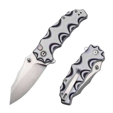 Nóż składany Civivi Natterjack White / Black G10, Satin 14C28N (C24028-3)