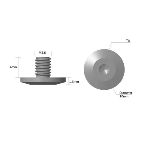 Śruby pivota Civivi Satin i Black Stainless Steel 10 mm - 2 szt. (CA-11A)