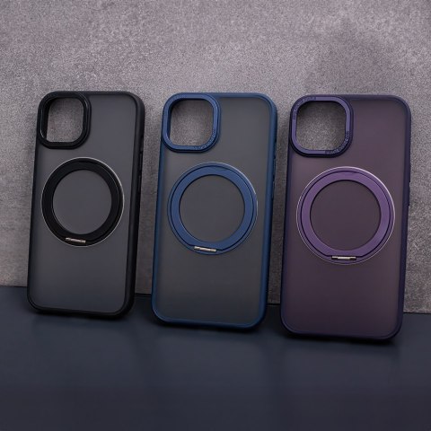 Nakładka Mag Ring Rotating do iPhone 15 Pro Max 6,7" granatowa