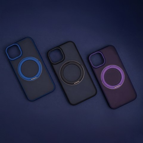 Nakładka Mag Ring Rotating do iPhone 15 Pro Max 6,7" granatowa