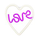 Neon LED LOVE W SERCU fiolet biały NNE02 Neolia