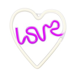 Neon LED LOVE W SERCU fiolet biały NNE02 Neolia TelForceOne S.A.