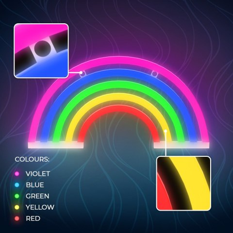 Neon LED TĘCZA 5 kolorów FLNE14X Forever Light