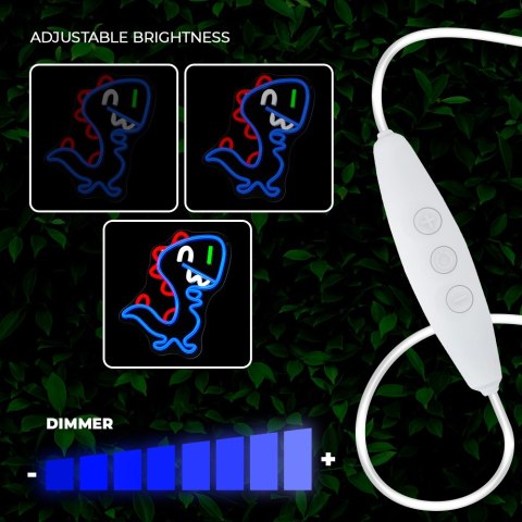 Neon PLEXI LED JURASSIC BABY DINO niebieski FLNJ01 Forever Light