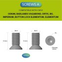 Zestaw śrub do klipsów Civivi, Satin Stainless Steel 10 szt. (CA-12A)