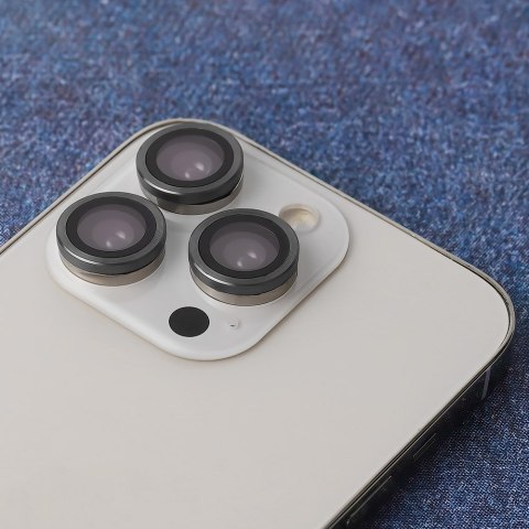 Zestaw szkieł na aparat do Samsung Galaxy S25 czarna ramka (3 sztuki)