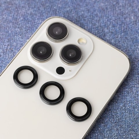 Zestaw szkieł na aparat do iPhone 17 Air czarna ramka