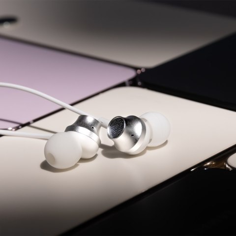 Forever słuchawki przewodowe EP-02 dokanałowe USB-C białe