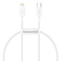 Baseus kabel Superior PD USB-C - Lightning 0,25 m biały 20W