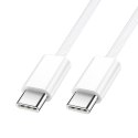 BWOO kabel USB-C - USB-C 1m 60W do iPhone 15 BO-X284 biały