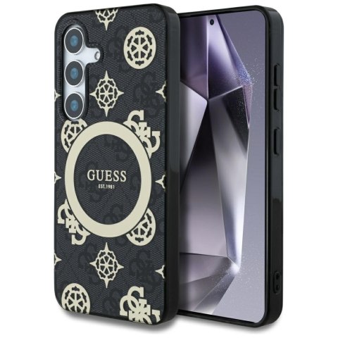 Guess nakładka HC Magnetic IML Peony on 4G Background do Samsung Galaxy S25 czarna