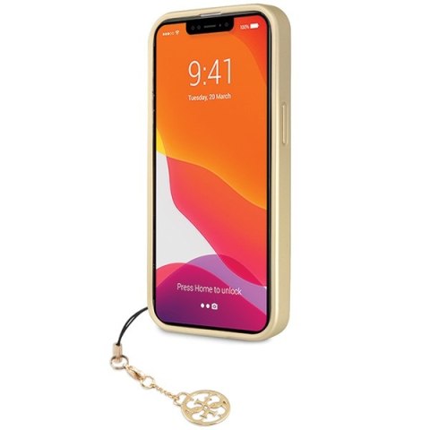 Guess nakładka do iPhone 14 Pro 6,7" GUHCP14XGF4GGR szara HC PU 4G Charm