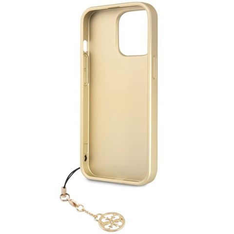 Guess nakładka do iPhone 14 Pro 6,7" GUHCP14XGF4GGR szara HC PU 4G Charm
