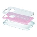 Nakładka Glitter 3w1 do iPhone 15 6,1" różowa