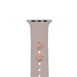 Pin Charms zestaw do paska do zegarka kot różowo złoto