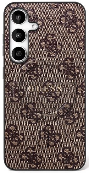 Guess nakładka do Samsung Galaxy S25 FE HC MAGSAFE PU 4G RING CLASSIC LOGO brązowa