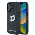 Karl Lagerfeld nakładka do iPhone 16 6,1" KLHCP16SPGKLCHPK czarna Hardcase Monogram Choupette Head Pin
