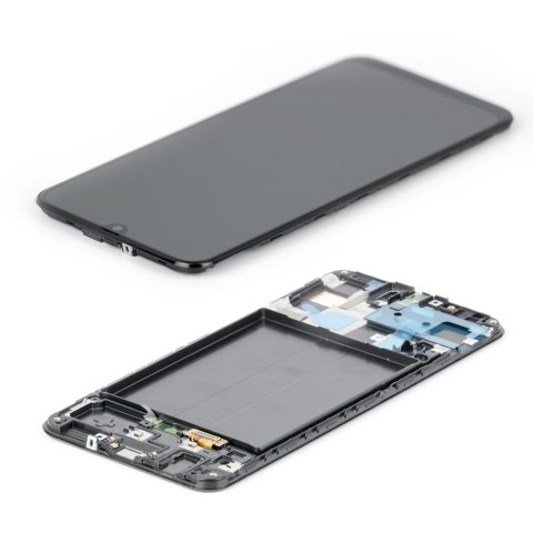 LCD + Panel Dotykowy Samsung A50 A505 GH82-19204A GH82-19713A GH82-19289A czarny z ramką oryginał