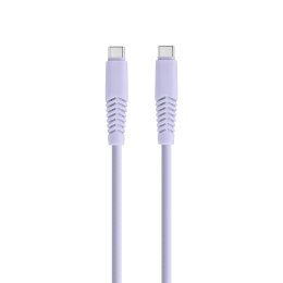 Setty kabel USB-C - USB-C 1,5m 2,1A KSC-C-1.529 liliowy