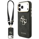 Guess Nakładka 4G PU Leather Case Big 4G And Classic Logo With Big 4G PU Nylon Strap And Metal Camera And Buttons Do iPhone 17 P