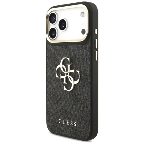 Guess Nakładka 4G PU Leather Case Big 4G And Classic Logo With Big 4G PU Nylon Strap And Metal Camera And Buttons Do iPhone 17 P