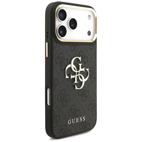Guess Nakładka 4G PU Leather Case Big 4G And Classic Logo With Big 4G PU Nylon Strap And Metal Camera And Buttons Do iPhone 17 P