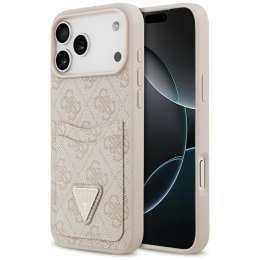 Guess nakładka 4G Double Card Triangle do iPhone 17 Pro Max różowa