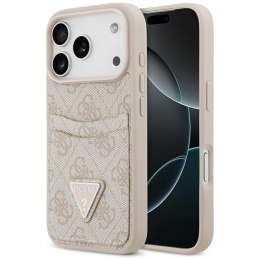 Guess nakładka 4G Double Card Triangle do iPhone 17 Pro różowa