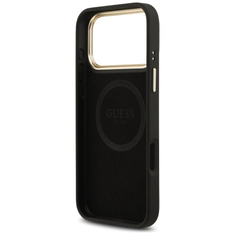 Guess nakładka 4G Logo Plate MagSafe do iPhone 17 Pro Max czarna