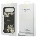 Guess nakładka Grained Flowers Classic Logo MagSafe do iPhone Air czarna