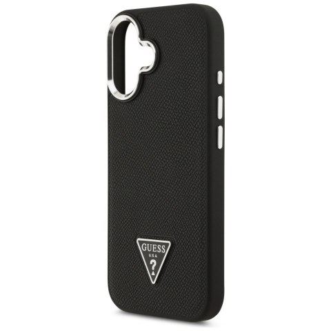 Guess nakładka Grained Triangle Logo MagSafe do iPhone 17 czarna