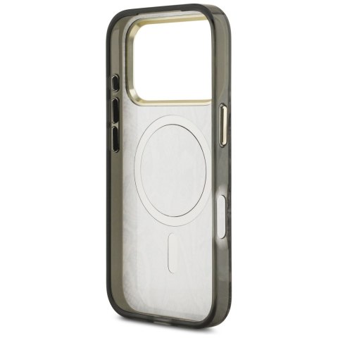 Guess nakładka Python Pattern MagSafe do iPhone 17 Pro brązowa