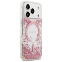 Guess nakładka Resin Bottom Glitter MagSafe do iPhone 17 Pro różowa